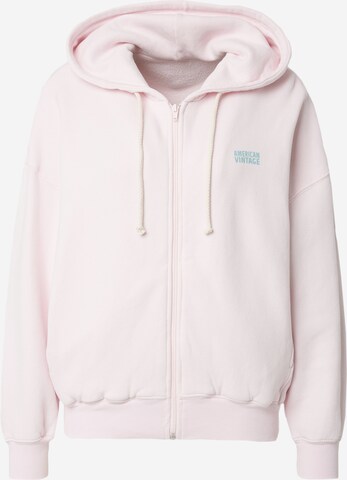 AMERICAN VINTAGE Sweat jacket 'IZUBIRD' in Pink: front