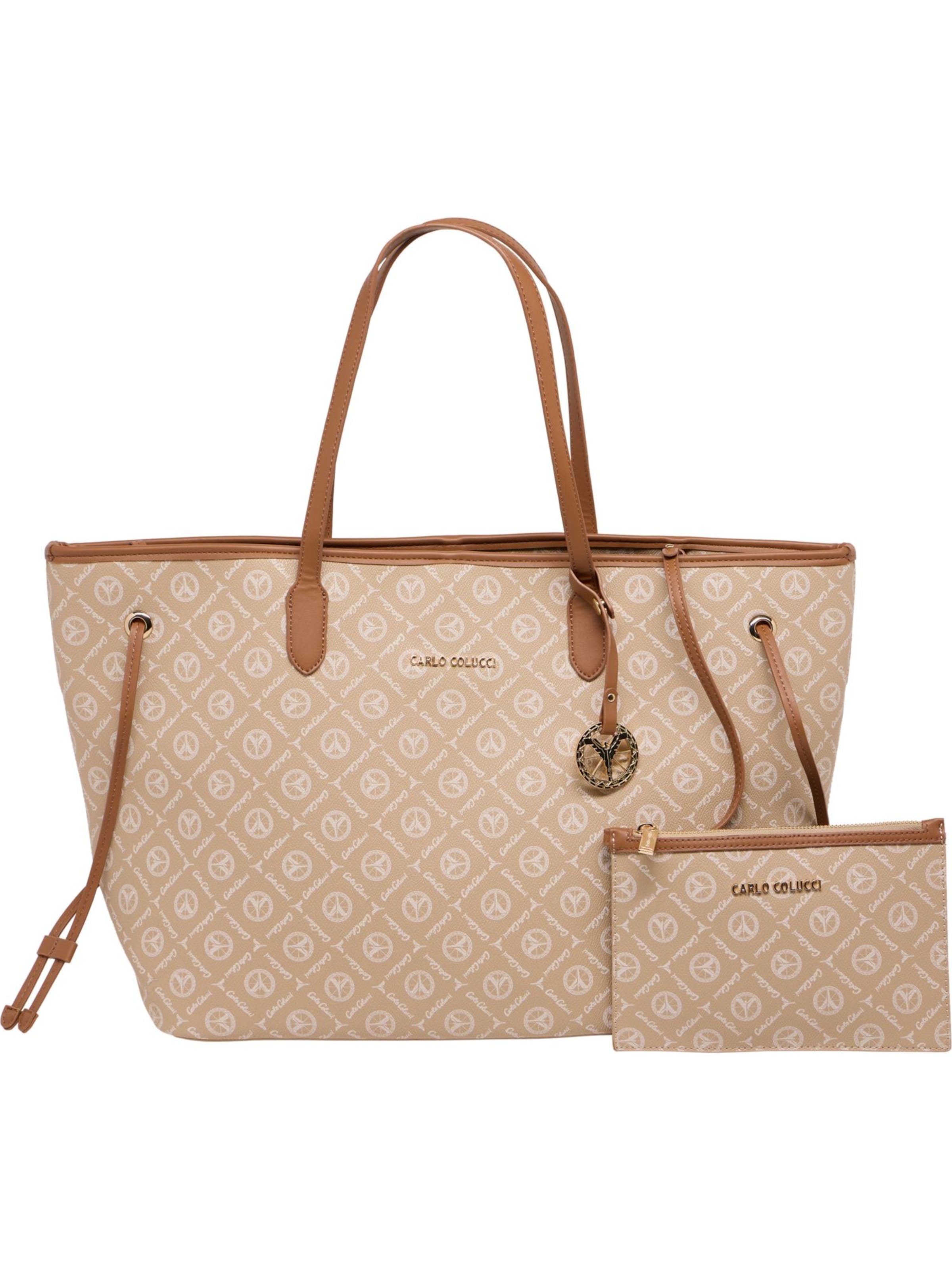 Cabas 'Desserra' Carlo Colucci en beige : devant