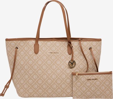 Carlo Colucci Shopper 'Desserra' in Beige: voorkant