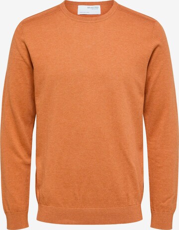 SELECTED HOMME Sweater 'Berg' in Brown: front