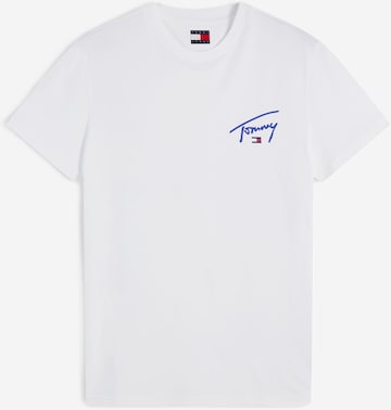 balts Tommy Jeans T-Krekls: no priekšpuses