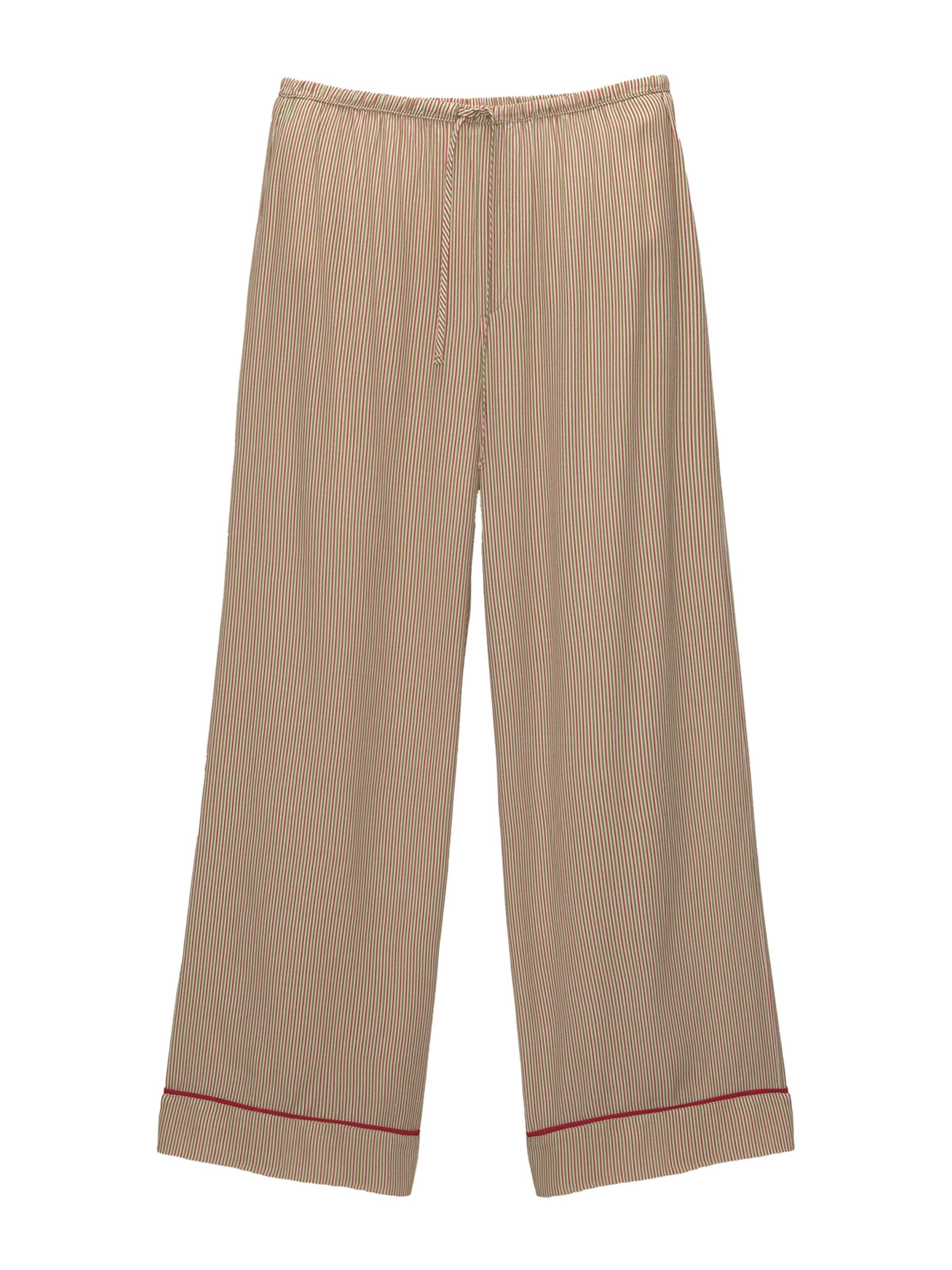 Pull&Bear Szeroka nogawka Spodnie w kolorze beżowy: przód