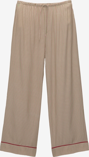 Pantaloni Pull&Bear pe ecru / verde / mov deschis, Vizualizare produs