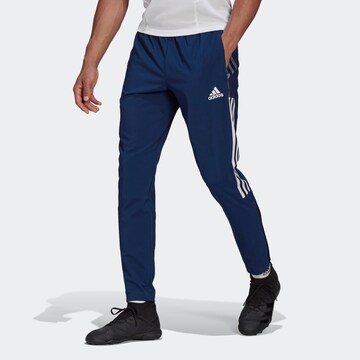 Coupe slim Pantalon de sport 'Tiro 21 ' ADIDAS SPORTSWEAR en bleu : devant