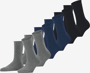Chaussettes 'Happy Bundle' FALKE en bleu : devant
