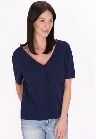 usha BLUE LABEL Knit cardigan in Blue: front