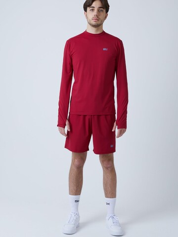 SPORTKIND Performance shirt 'Langarmshirt High-Neck' in Red: front