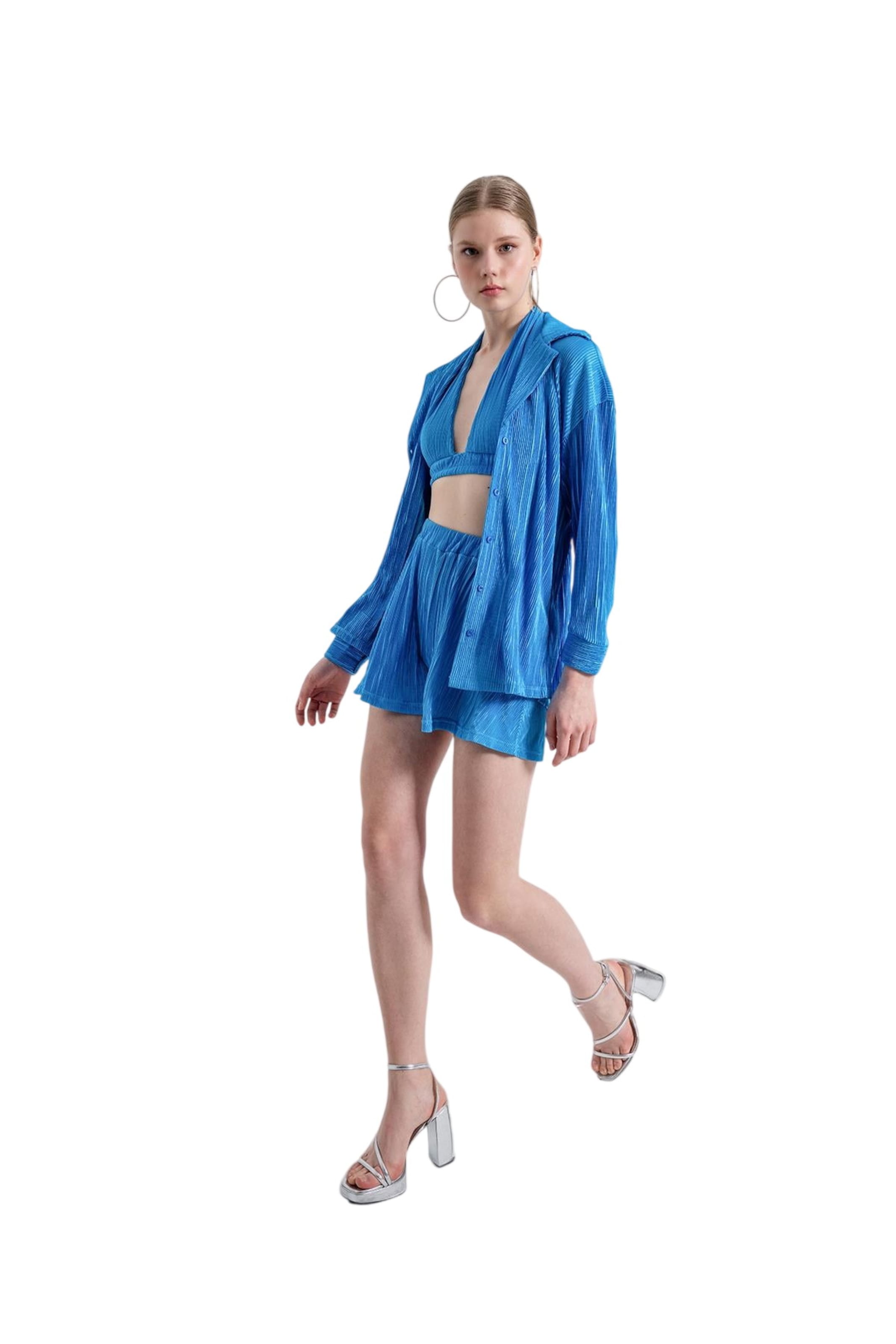 HOLLY LOLLY Korzetová Top – modrá