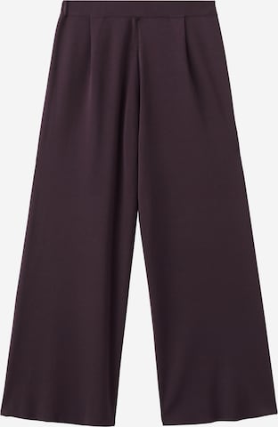 MANGOWide Leg/ Široke nogavice Hlače s naborima 'ROSARIO' - crvena boja: prednji dio