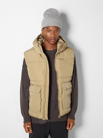 Gilet Bershka en beige : devant