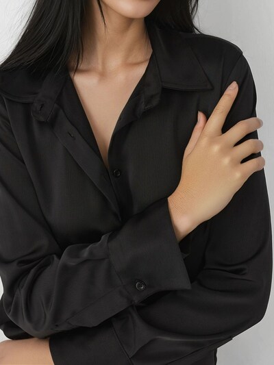 Hiccup Blouse in de kleur Zwart, Productweergave