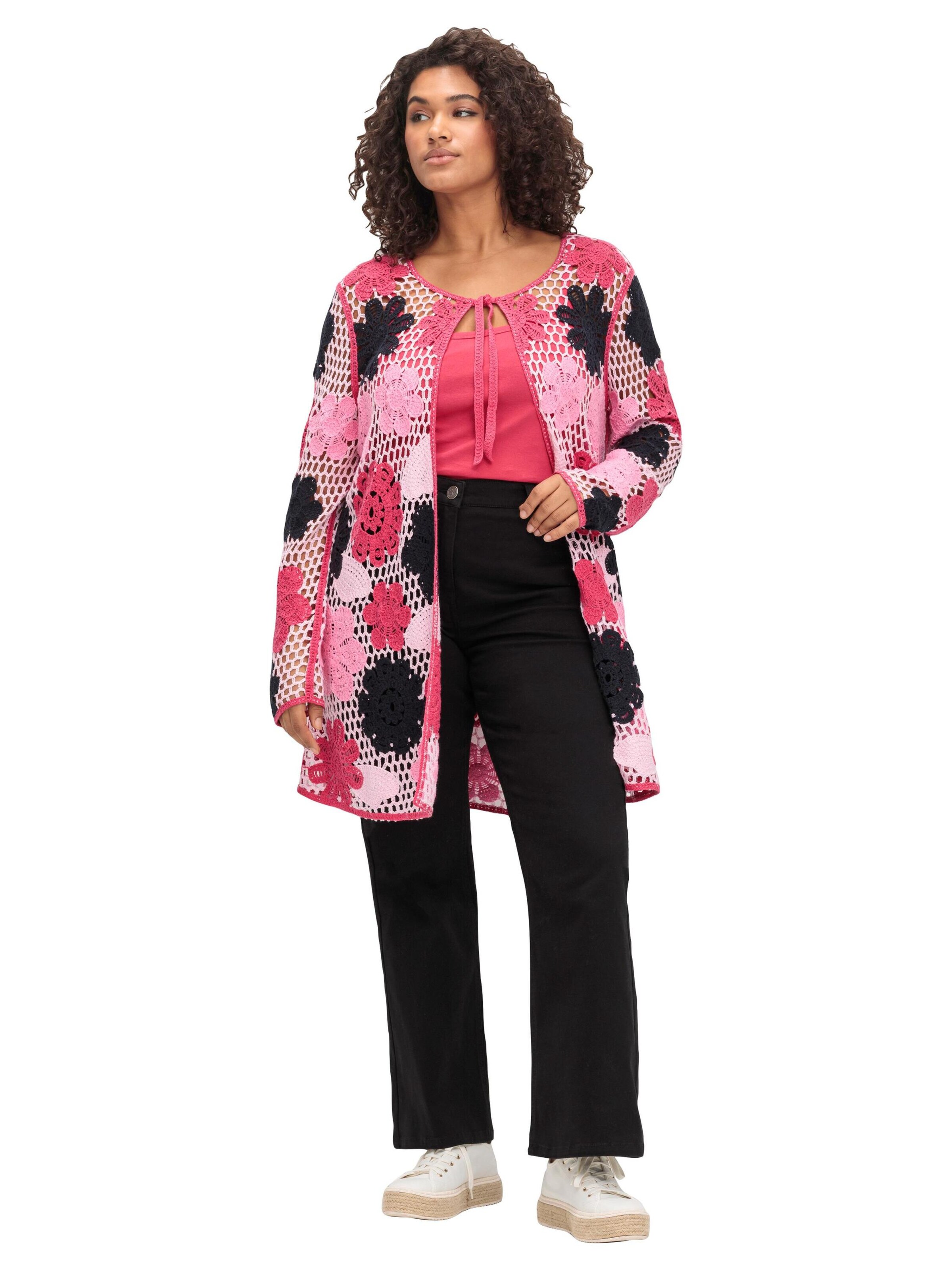 SHEEGOBootcut/trapezice Hlače - crna boja