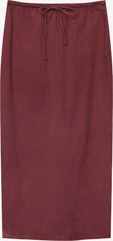 Pull&BearSuknja - crvena boja: prednji dio