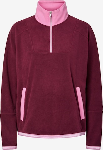 PIECES Fleecejakke 'PCDebz ' i rød: forside