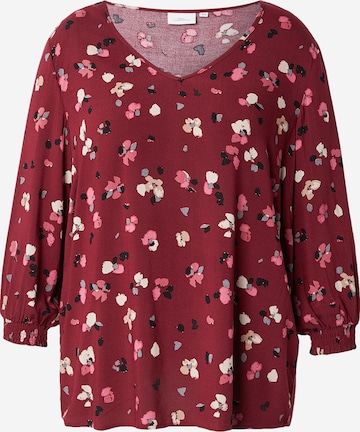 Camicia da donna 'CARPETREA' di ONLY Carmakoma in rosso: frontale