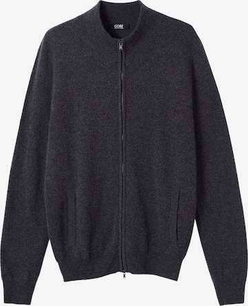 GOBI Cashmere Strickjacke 'Men's Essential Full-Zip Cashmere Cardigan' in Grau: Vorderseite