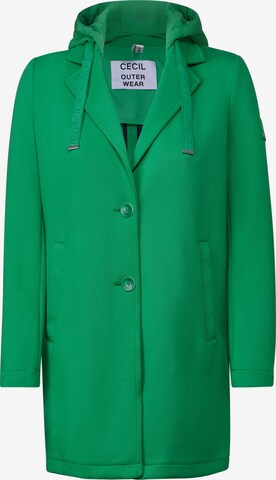 CECIL Between-Seasons Coat 'Scuba ' in Green: front