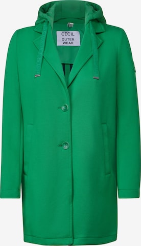 CECIL Between-Seasons Coat 'Scuba ' in Green: front