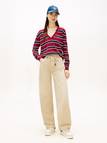 Tommy Jeans Pulóver 'Essential' - piros