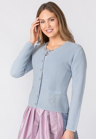 STOCKERPOINT Knitted costume cardigan 'Malou' in Blue: front