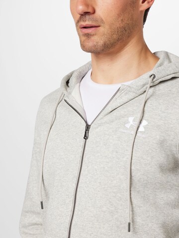 UNDER ARMOUR - Sudadera con cremallera deportiva en gris