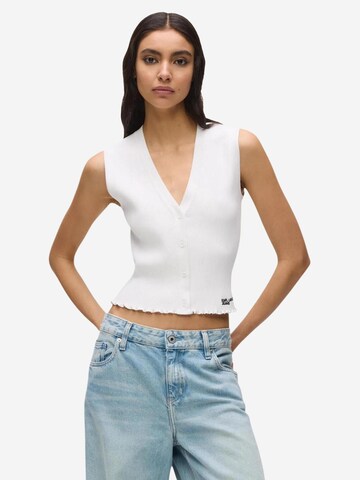 Top 'KLJ Light Knit Top B2W18024' di KARL LAGERFELD JEANS in bianco: frontale