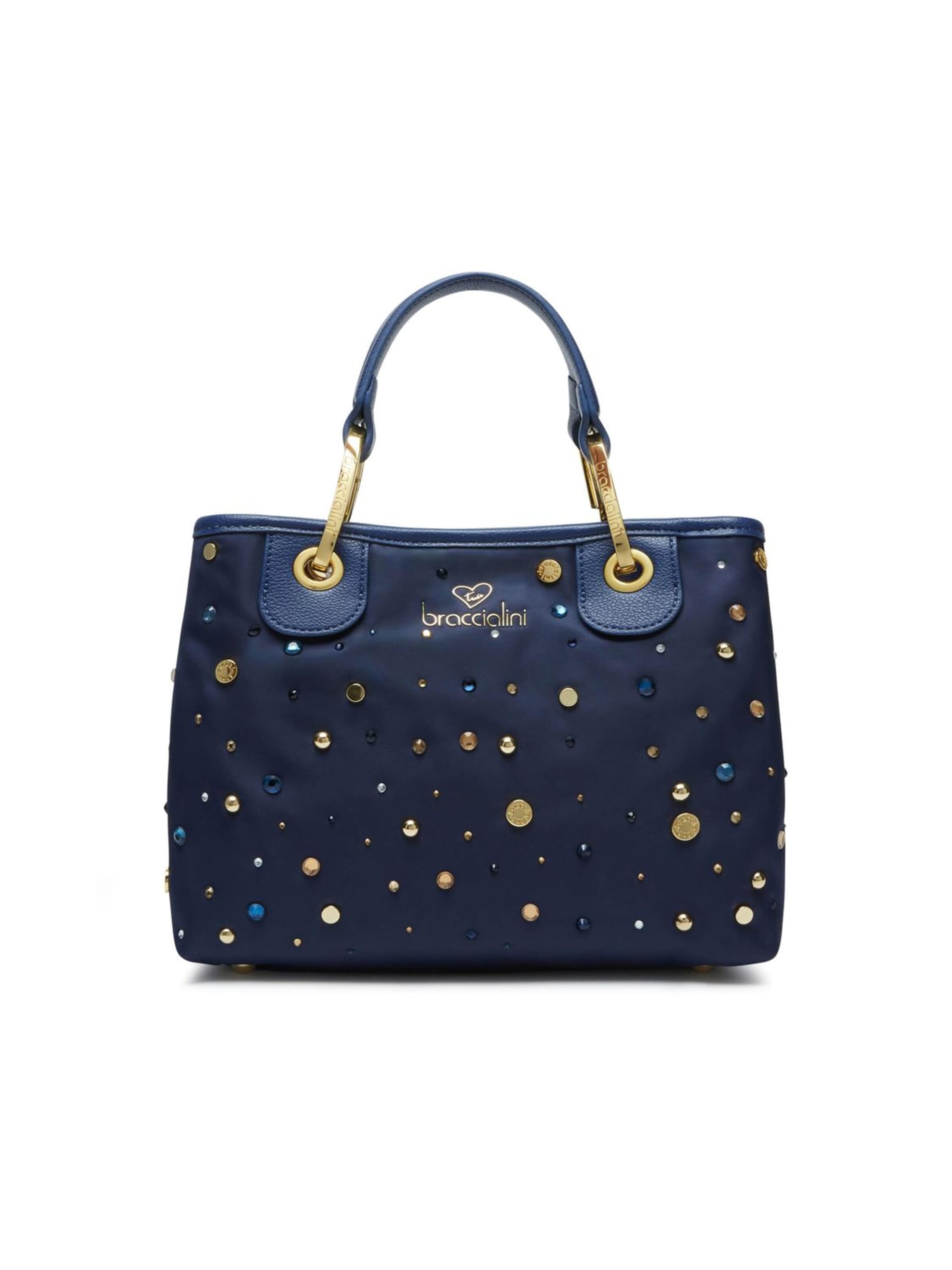Borsa a mano 'Beth Strass' di Braccialini in blu: frontale