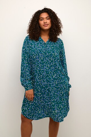 KAFFE CURVE Shirt Dress 'milana ' in Green: front