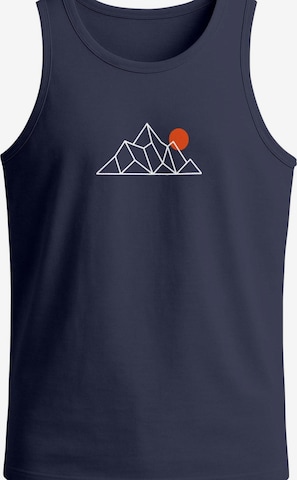 Neverless Shirt 'Berg Polygon' in Blue: front