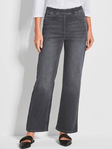 Goldner Wide leg Jeans in Grijs: voorkant