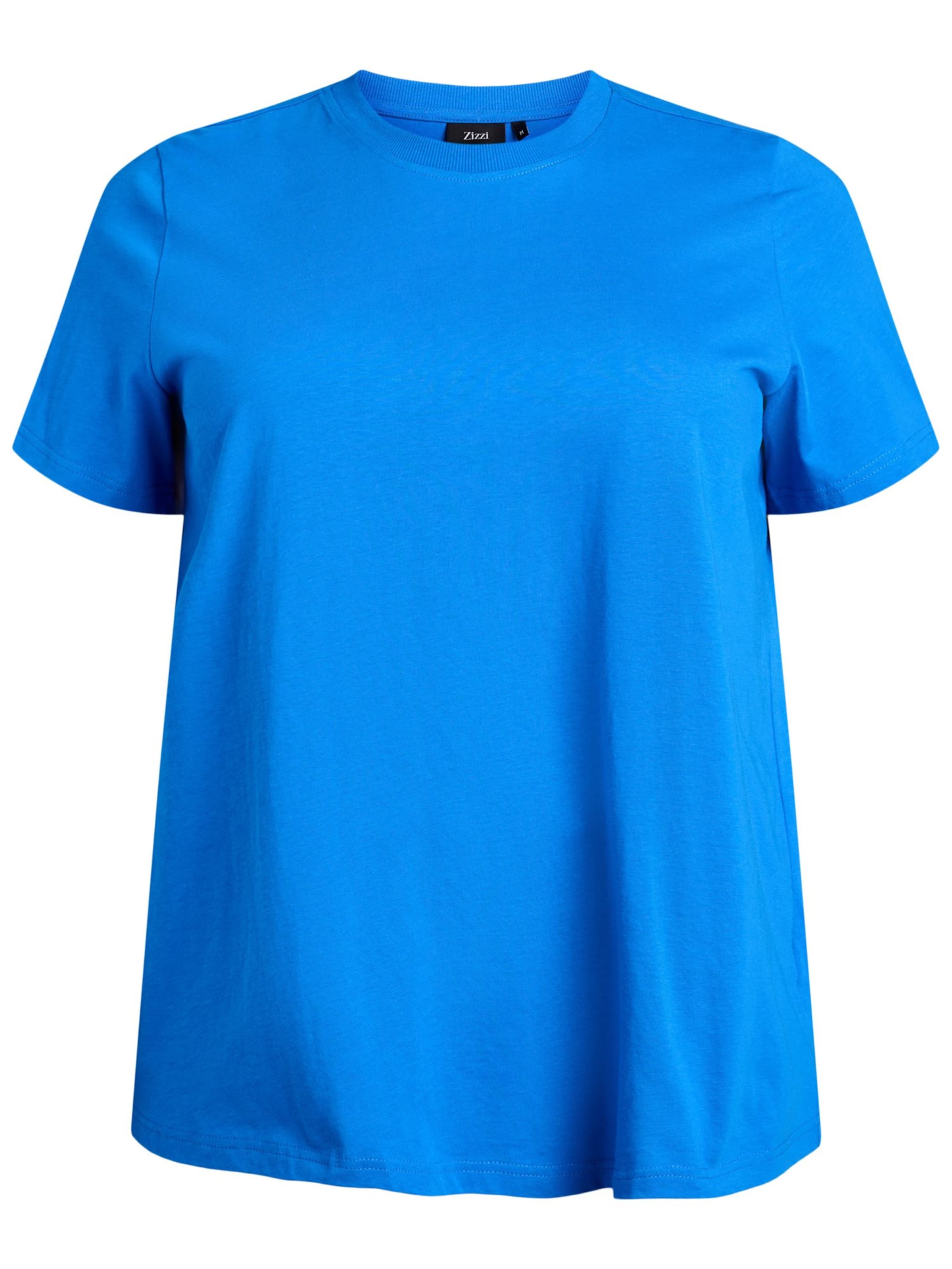 Zizzi Shirt 'Charlin' in Blauw: voorkant
