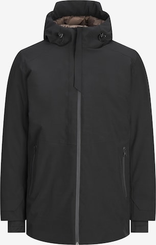 JACK & JONES Winter Parka in Black: front