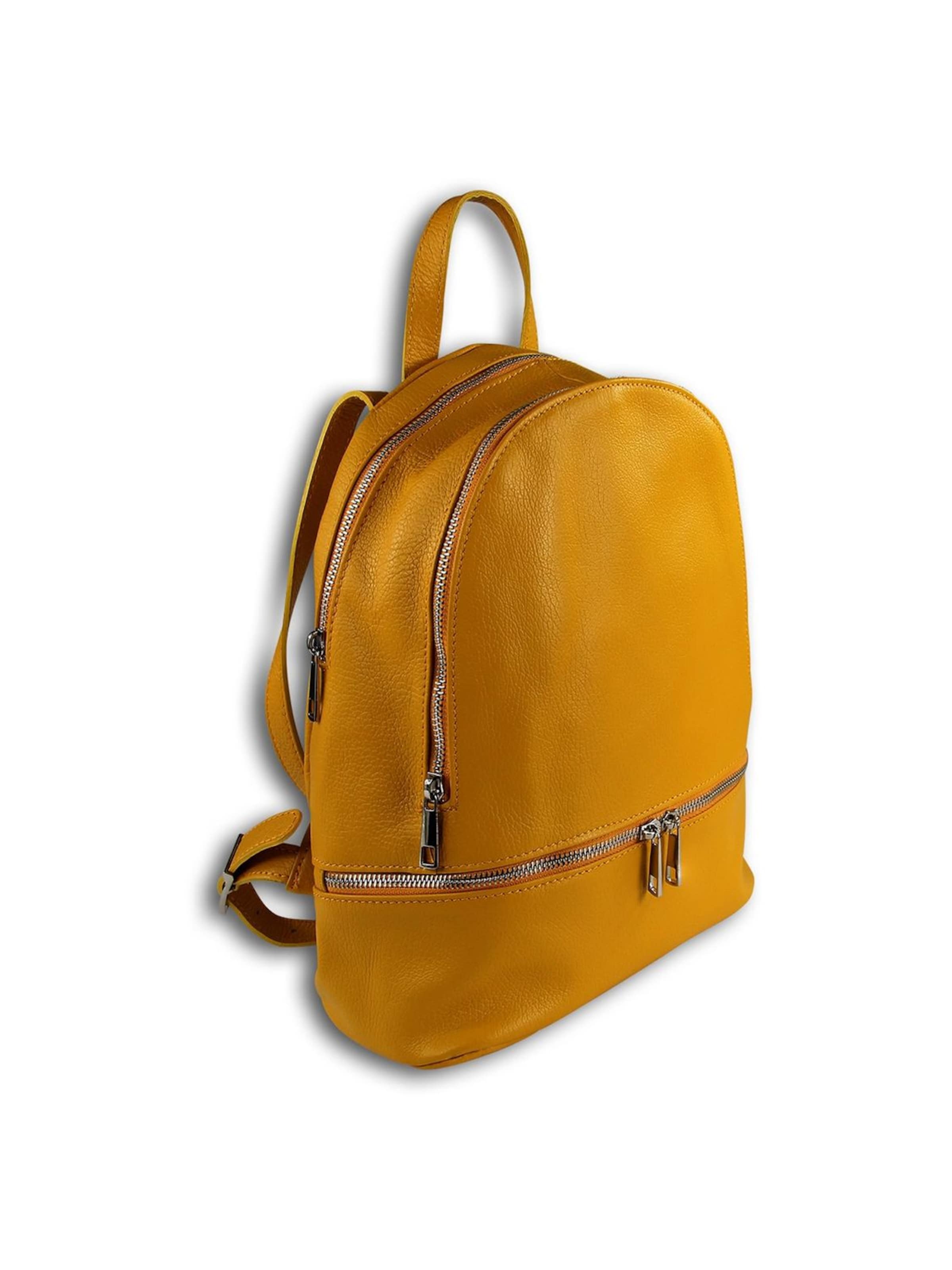 Sac à dos Toscanto en jaune : devant