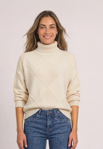 Pull-over STREET ONE en beige : devant