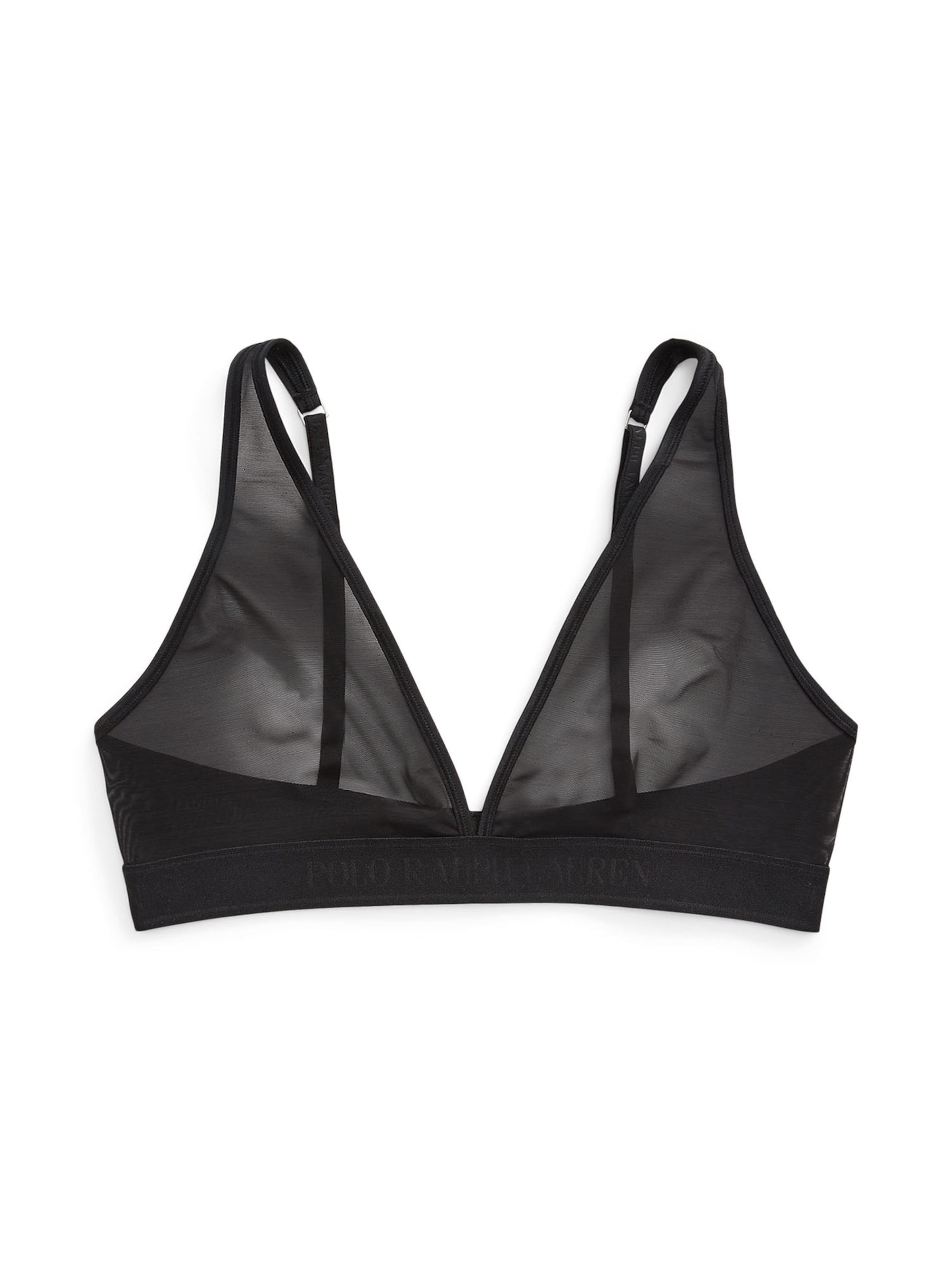 Polo Ralph Lauren Triangle Bra ' UNLINED PLUNGE BRA ' in Black: front