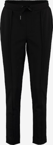 ZABAIONE Tapered Trousers in Black: front