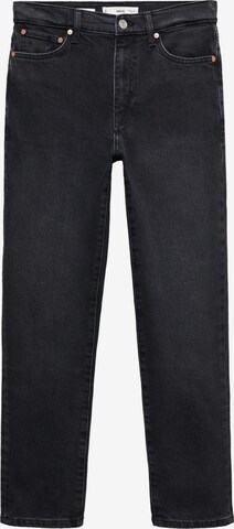 MANGO Slimfit Jeans in Zwart: voorkant