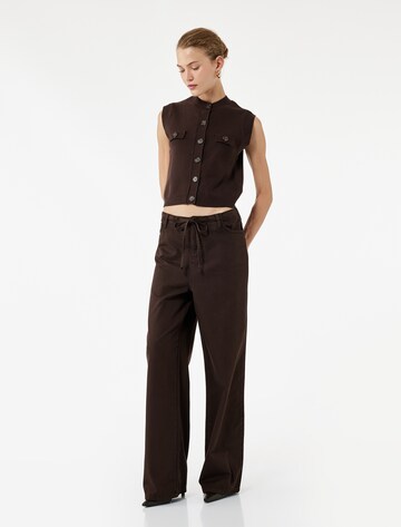 Koton Knitted Vest in Brown