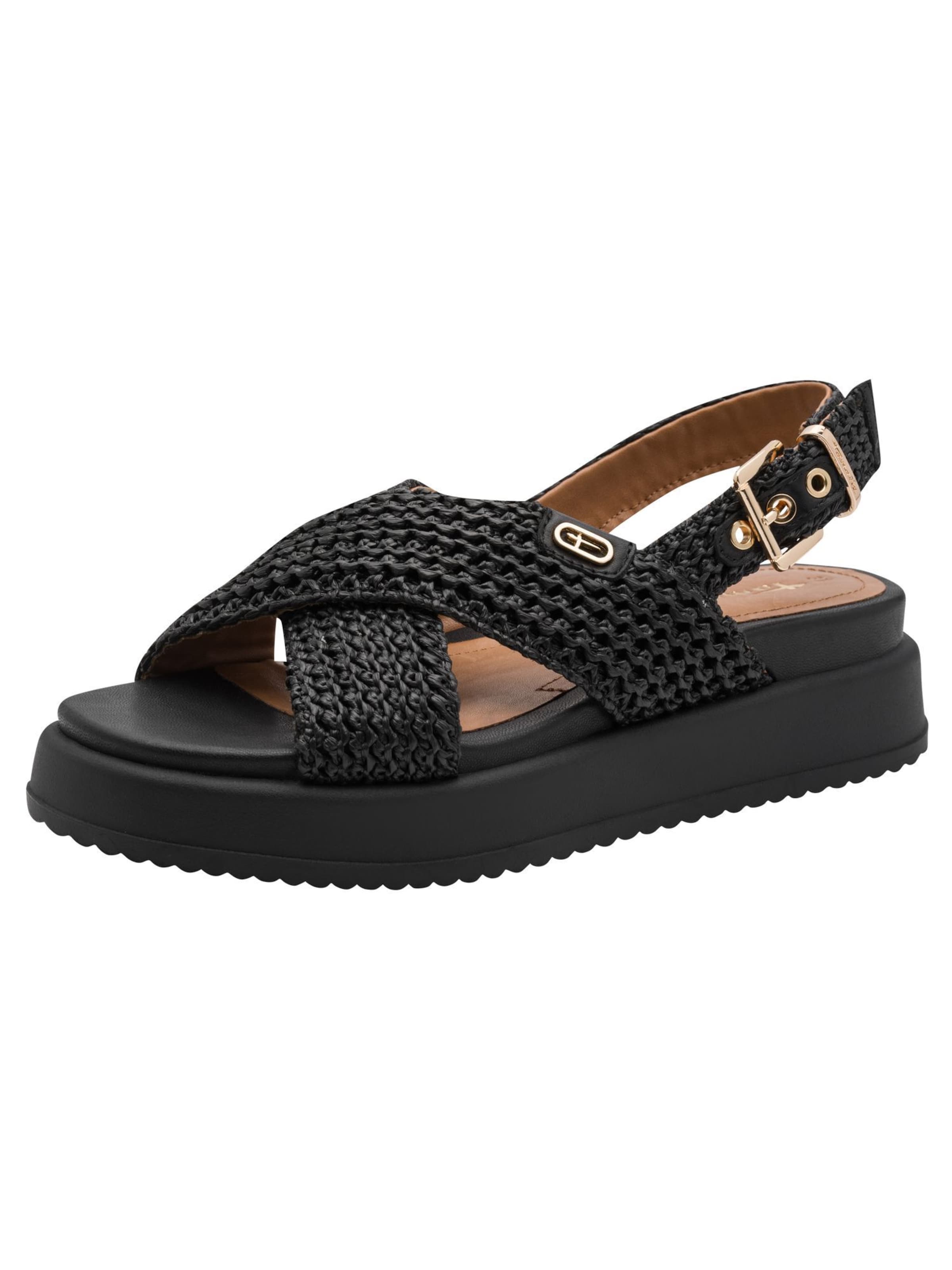 Tamaris Sandaal in Zwart: voorkant