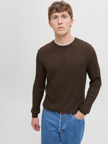 JACK & JONES Pullover 'JJEEMIL' i brun