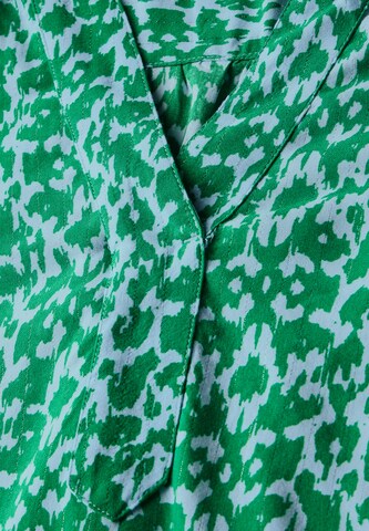 CECIL Print-Bluse mit Glitzer in Blau