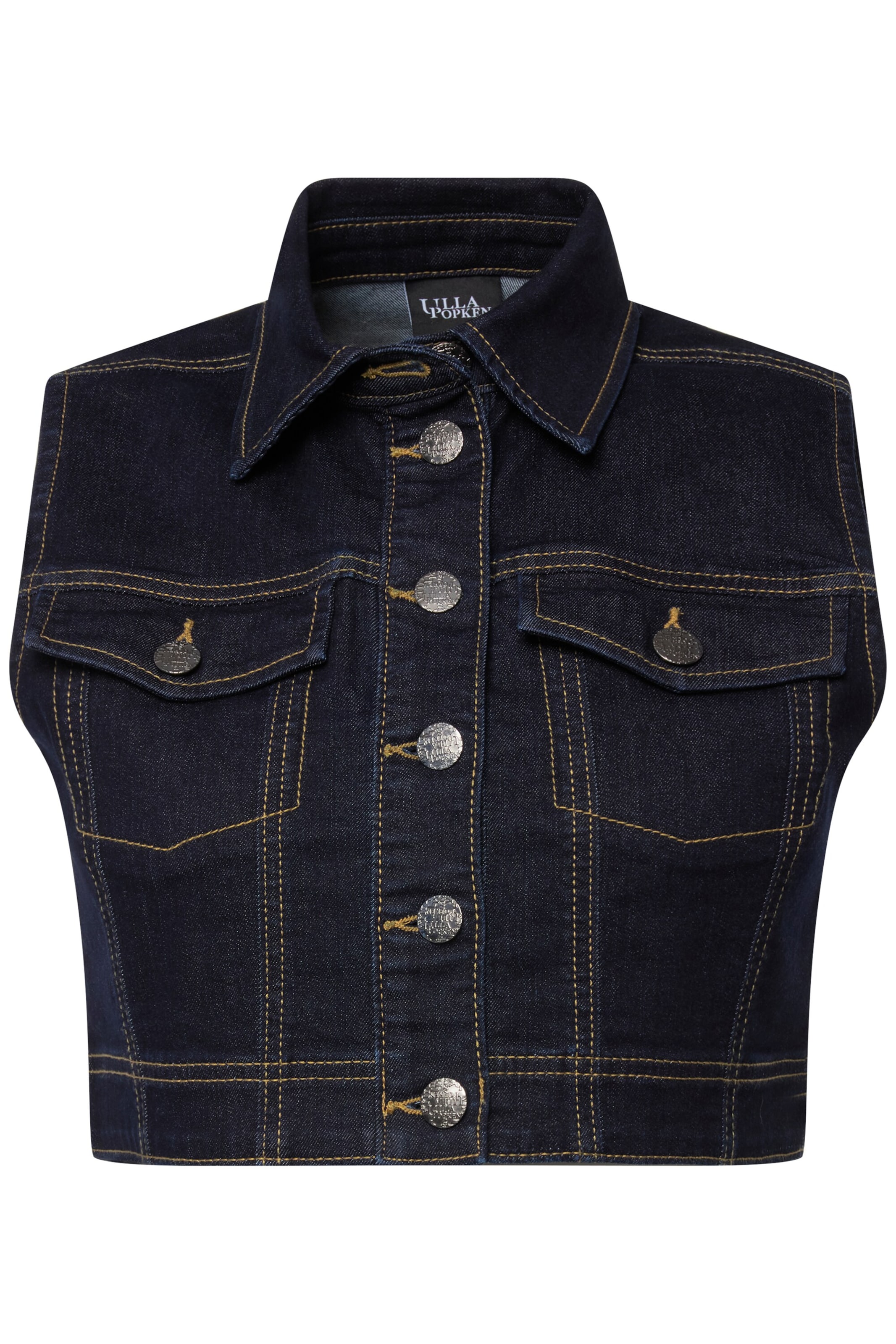 Ulla Popken Weste in Blau: Vorderseite