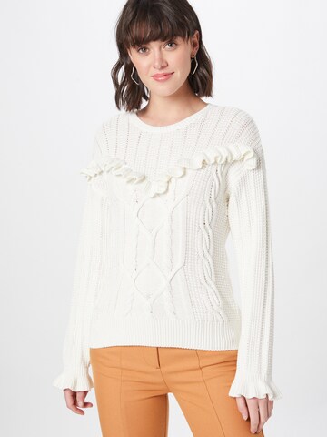 UNITED COLORS OF BENETTON Sweater in White: front