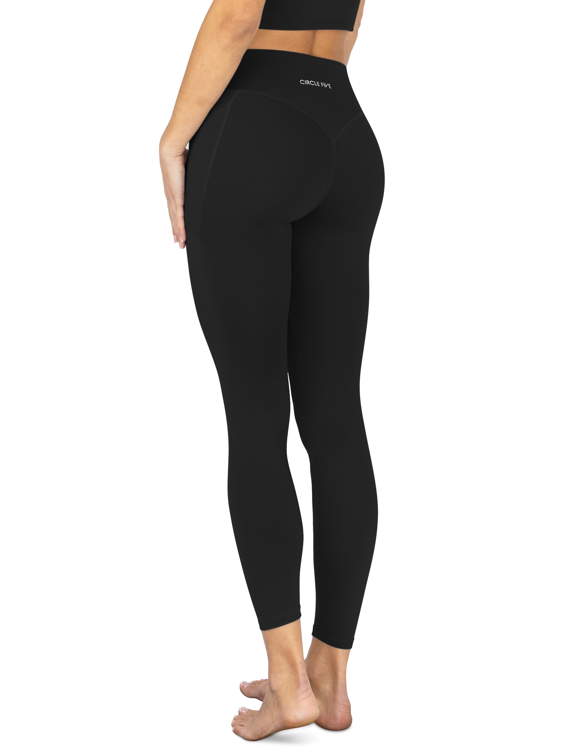 Circle Five Skinny Leggings 'Shapinghose Sportleggings mit Taschen'‌ in Schwarz