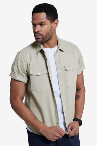 STHUGE Regular fit Button Up Shirt in Beige: front