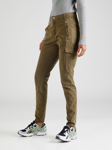 Coupe slim Pantalon cargo 'Jolie' FIVEUNITS en vert : devant