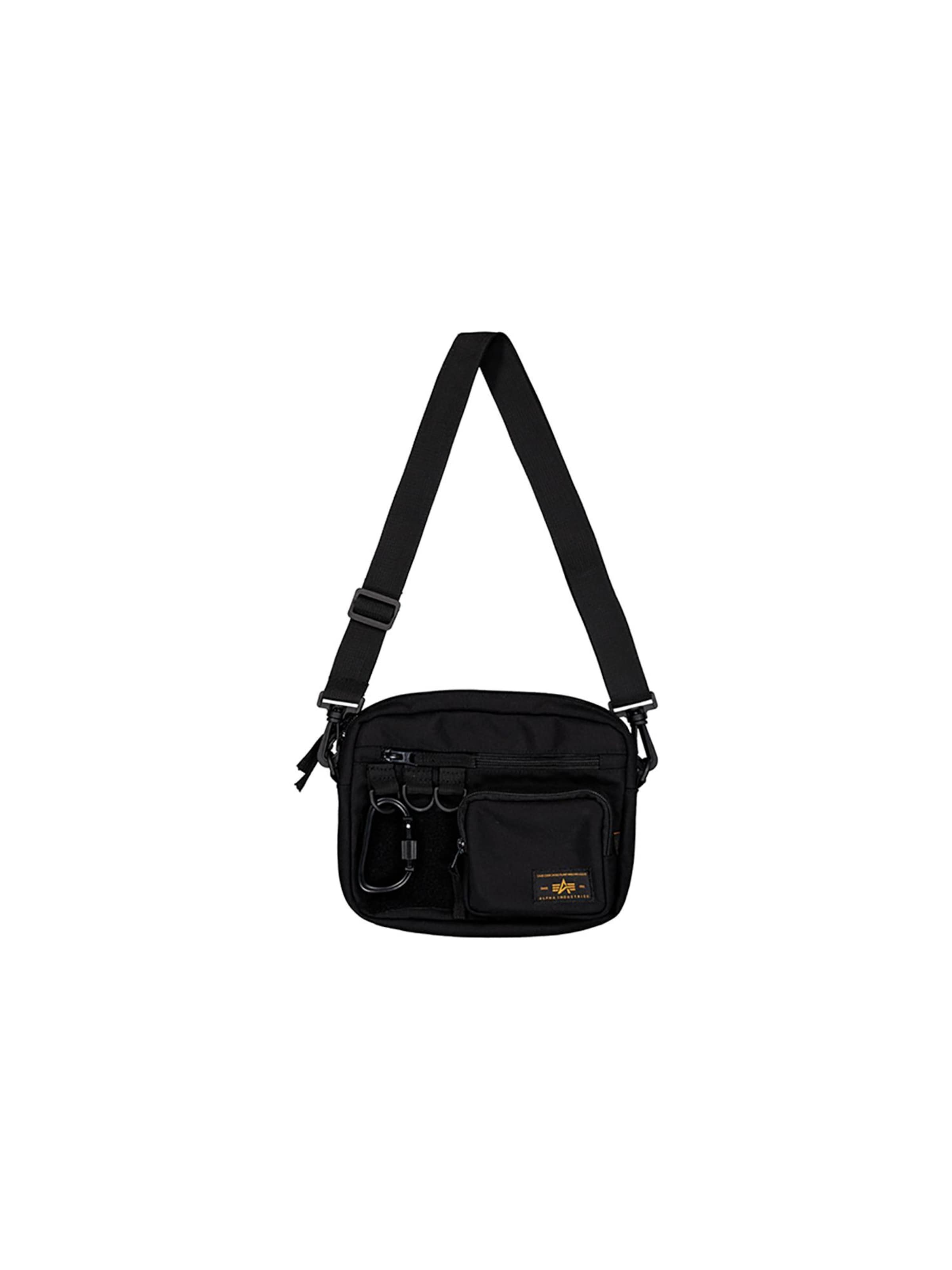 ALPHA INDUSTRIES - Mala de ombro 'Utility' em preto: frente