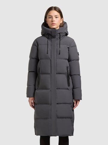 khujo Winter Jacket 'Coulin Matt' in Grey: front