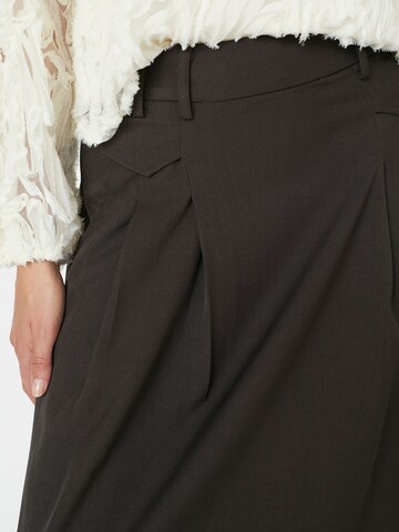 Jupe 'Luna' co'couture en marron