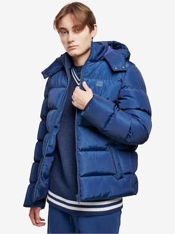 Urban Classics Winter Jacket in Blue: front